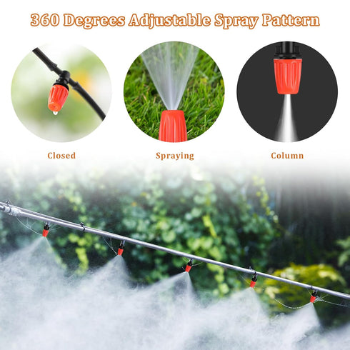 80 Pcs 1/4 Inch Drip Emitter Irrigation Drippers Misting Nozzles Adjustable Micro Spray Irrigation Emitters for Garden Agricultural Irrigation Pat...