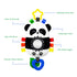 Squish 'N Play Activity Toy Panda- Multi-Sensory Learning Baby Toy - Stroller Toy, Car Seat Toy, Tummy Time Toy, Teether Toy, Baby Gift - with Mir...