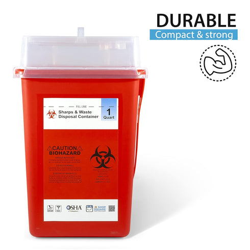 Sharps Container, Sharps Containers for Home Use, Needle Disposal Containers, Sharps Disposal Container, Biohazard Containers, Small Sharps Contai...