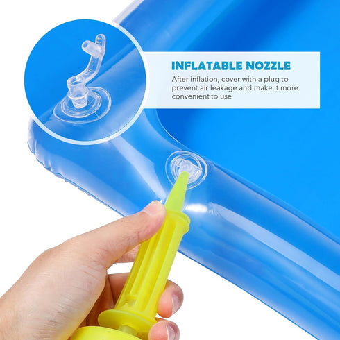 YARNOW Inflatable Cooler, 4PCS Inflatable Ice Serving Bar Coolers for Parties, Salad Picnic Ice Food Drinks Buffet Server Tray for Indoor Outdoor ...