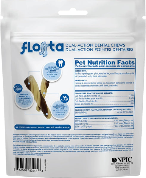 N-Bone FLOSSta Dual Action Dental Chews Beef Liver Flavor, 12-oz bag...