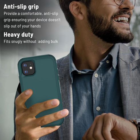 Designed for iPhone 11 Case with Screen Protector, 3-Layer Military Grade Drop Tested Shockproof Protective Case, Heavy Duty Hard Back Protection ...