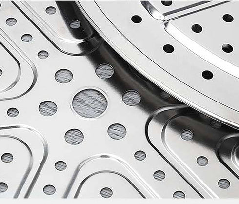 Steaming Plate, 2 Pack 10 Inch Round Food Grade Stainless Steel Steamer Plate for Food Steaming in Kitchen and Outdoors (26 cm)...