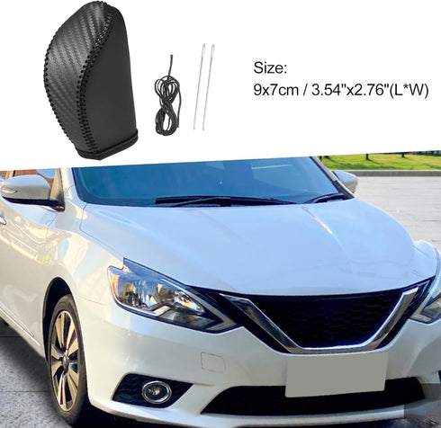 Car Gear Shift Knob Cover Automatic Transmission Boots Shifter Lever for Nissan Sentra 2013-2018 Black...