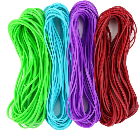Large Rubber Bands, 120 Pcs Long Rubber Bands, Heavy Duty Rubber Bands,Premium Rubber Bands Office Supplies, Home and kitchen, Assorted Colors Rub...