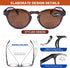 AQWANO 3 Pack Bifocal Reading Sunglasses for Women Men Outdoor Sunglasses Fashion Bifocal Sun Readers with Spring Hinge, 1.0...