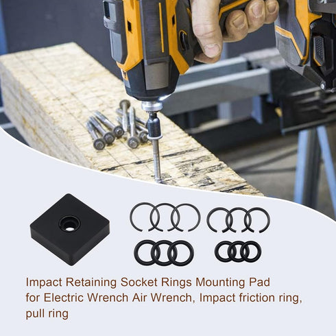 1/2" and 3/8" Impact Retaining Socket Clip with O-Ring, Including Anvil Retaining Ring Install Tool for Milwaukee Electric/Pneumatic Wrench?6/Pack...
