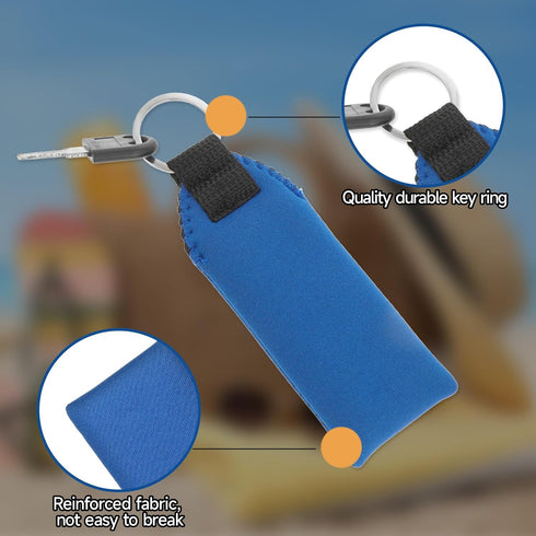 6 PCS Floating Key Chain for Boating, Lightweight Floating Neoprene Boat Key Boat Accessories Boat Key Floating Keychain Floating Floatable Foam K...