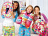 iscream Lettermania O Initial 16" Candy Collage Print Fleece Back Microbead Pillow...
