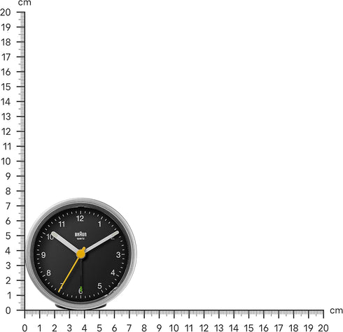 Braun Classic Analogue Alarm Clock with Snooze and Light, Quiet Quartz Movement, Crescendo Beep Alarm in Black and Silver, Model BC12SB....