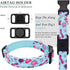 Airtag Dog Collar, HSIGIO Adjustable Dog Collar Nylon Floral Dog Collar with Waterproof & Removable Airtag Holder, Ultra-Soft GPS Tracker Dog Coll...