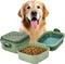 Collapsible Dog Water Bowl 30oz, 2 in 1 Portable Travel Dog Food Bowl with Lid, Easy Carry Loop Handle, Foldable Dog and Cat Food Bowl, Perfect fo...