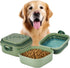 Collapsible Dog Water Bowl 30oz, 2 in 1 Portable Travel Dog Food Bowl with Lid, Easy Carry Loop Handle, Foldable Dog and Cat Food Bowl, Perfect fo...