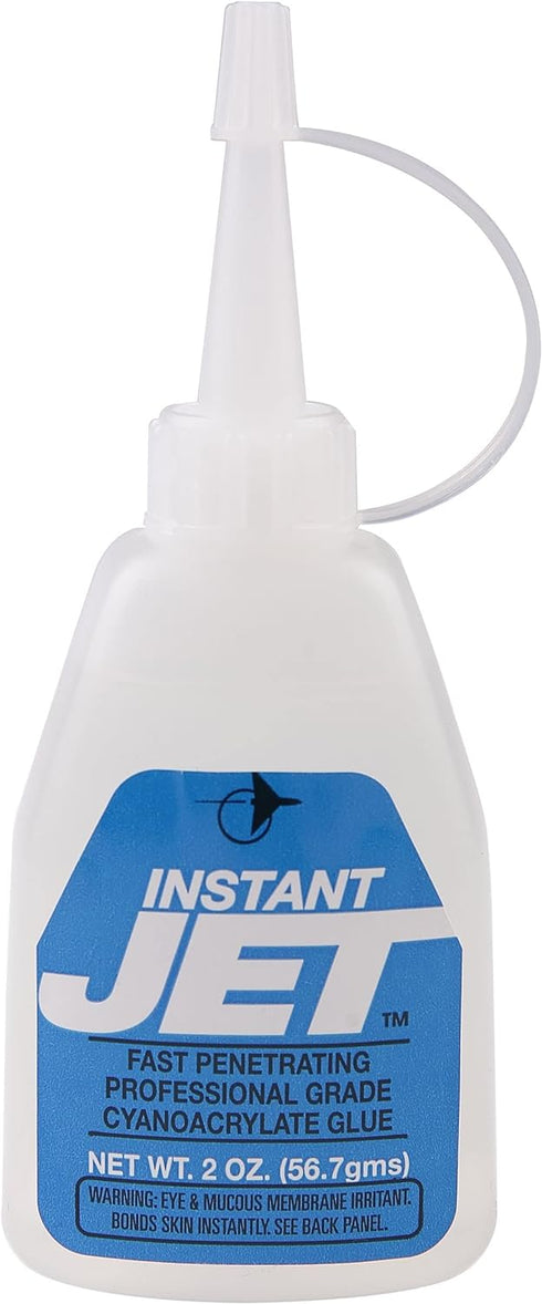 Instant Jet Glue - Long Lasting CA Glue - Fast Action Multipurpose - Penetrates Porous Materials and Increases Impact Resistance - 2 oz...