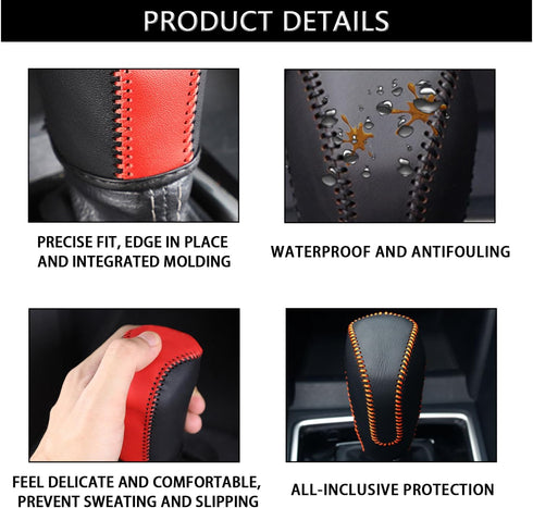 Car Shift Knobs Cover Leather Shift Lever Gear Handle Cover for Subaru Crosstrek/Impreza 2024 2025 Decoration Accessories Scratch Prevention Prote...