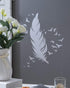 GSS Designs Feathers Wall Art Stencil Pack of 2 - Reusable Stencils(12x16inch) - Feather Birds Painting Template for Floor, Wall, Tile, Fabric, Wo...