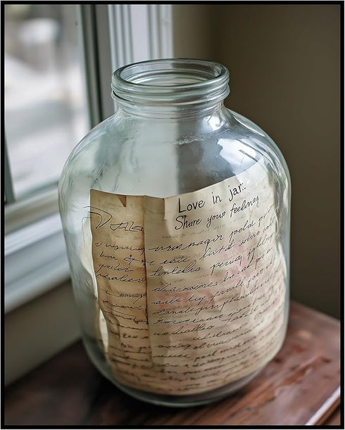 Posterizer 1 pcs-love in the jar-cute Valentine's day poster -1-Romantic Art-Holiday Poster Collection-Gift for Couples boyfriend girlfriend Husba...