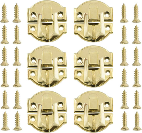 6pcs Antique Latch Hasps?LBTODH Wooden Box BuckleLock forJewelry Box/Gift Box/Doll House and Other Decorative Accessories?Gold?...