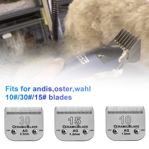 COSYONALL Animal Stainless Steel 4 Color Dog Guide Comb Set,Cutting length 3/4" to 1 1/4" for 10#/15#/30# A5 Detachable Blade,Compatible with Andi...