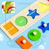 First Jumbo Knob Wooden Shape Puzzles for Toddlers 1-3, Peg Shapes Puzzle Sorter Board for Baby Kids,Montessori Preschool Learning Toys,1 Year Old...
