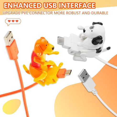 Dog Charging Cable Dog Smartphone USB Cable Charger USB Data Transmission Mini Humping Dog Cable for USB Charging Cable of Mobile Phones, Only Com...