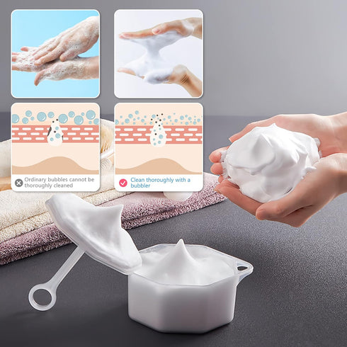 Pwsap Facial Cleansing Tool with Hook- Detachable Face Wash Rich Foam Maker for Face Wash, Deep Skincare Cleaner Tools, Marshmallow Whip Maker | G...