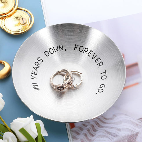 Iron 6th Anniversary for Him Her Women Men Jewelry Holder Dish 6 Year Wedding Anniversary for Wife Husband Couples Birthday Sweetest Gifts for Gir...