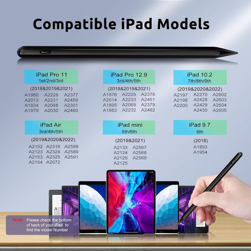 Apple Pencil USB-C for iPad 9th/10th Wireless and Cable Charging Palm Rejection Tilt Function Stylus Pen for iPad 10/9 Gen,iPad Air 4th/5th,iPad M...