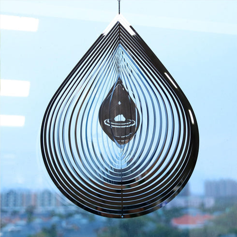 Wind Spinner 12-inch 3D Stainless Steel for Garden Decor, Little Stone - Worth Gift Holiday Decor GWS...