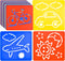 24 Pieces Painting Stencil Templates for Kids 6 Inches Drawing Stencils Chalk Stencils Plastic Drawing Washable Template Stencils for Children Tod...
