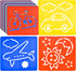 24 Pieces Painting Stencil Templates for Kids 6 Inches Drawing Stencils Chalk Stencils Plastic Drawing Washable Template Stencils for Children Tod...