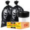 40-45 Gallon Heavy Duty Trash Bags, 1.5 Mil Black, 50 Count, Individually Folded, Industrial Strength, Made in USA...