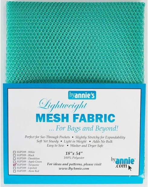 By Annie Mesh Fabric Lightweight 18"x 54" Turquoise, 18" by 54"...