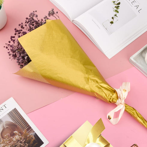100 Sheets Gold Tissue Paper 12 x 20 Inches Recyclable Gold Wrapping Paper Bulk for DIY Crafts Birthday Baby Shower Christmas Gift Wrapping Crafts...