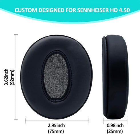 HD 4.50BT Replacement Earpads, Ear Pad Cushions for Sennheiser HD 4.50 BT, HD4.50BTNC, HD4.40BT, HD 4.30G, HD 4.20S, HD 458BT Headphones with Thic...