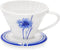 BLUE BREW Ceramic Pour Over Coffee Dripper, Size 01 Cone Coffee Maker (1-2 Cups), Manual Brew Maker, Dishwasher Safe, Portable Slow Brewing Access...