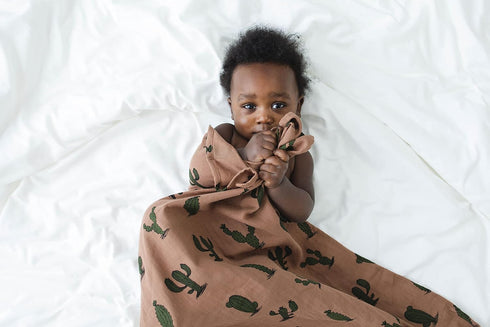 Leyl&Ari Muslin Swaddle Blanket 100% Organic Cotton Lightweight Receiving Wrap for Infant & Newborn (Cactus, 47X47)...