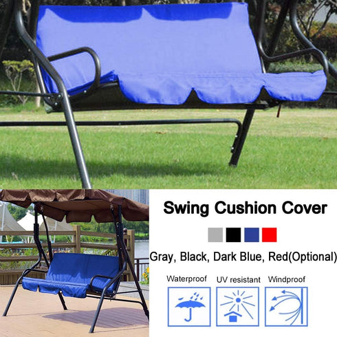 Patio Swing Cushion Cover, Waterproof Dustproof Swing Seat Cover 3-Seat Swing Chair Cover Replacement for Patio/Courtyard/Garden(#3)...