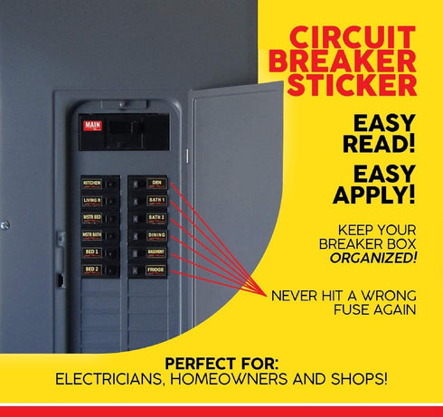 129 Circuit Breaker Labels - Fuse Box Stickers - Circuit Breaker Stickers - Circuit Breaker Box Labels - Fuse Box Labels - Circuit Breakers Label ...