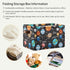 Solar System Storage Basket Collapsible Rectangle Storage Bin Shelves Basket Organizer with Leather Handle for Closet, Office, Nursery, Home Decor...