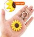 WILLBOND Sunflower Keychains Pendants Backpack Hanging Sunflower Button Key Ring for Summer Birthday Party Favor (36 Pieces)...