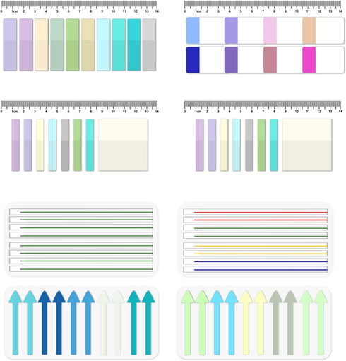 BAYTORY 1400 Sheets Transparent Sticky Index Tabs, Clear Sticky Notes Page Book Markers, Writable and Repositionable File Tabs Flags, Label Sticke...