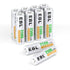 EBL 10 Counts AA Batteries 2500mAh 1.2V High Performance Precharged Ni-MH AA Rechargeable Batteries...