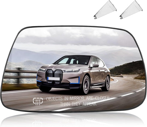Passenger Right Side Heated Mirror Glass for 2005-2010 Jeep Grand Cherokee, Replace 5142874AA...