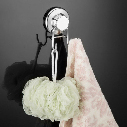 SANNO Suction Cup Hook Holder Shower Hook Super Power Vacumn Suction Bath Hook for Towel Robe Bathroom Kitchen Shower Bath Rustproof Stainless Ste...
