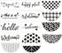 Welcome Stencils for Painting on Wood Half Round Stencils for Wood Sign Hello Half Circle Stencils for Crafts Reusable (14Pcs)...
