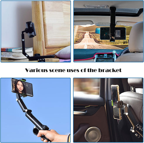 Car Phone Holder Mount,360°Rotatable Retractable Car Phone Holder,Multifunctional Adjustable Mount Cell Phone Holder for Car,Universal Phone Holde...