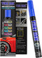 Color Tire Paint Pen - Waterproof Permanent Paint Pens for Car Wheels Lettering | Car Wash Safe and Durable | Made in Japan (Blue, 1 Pen)...