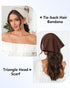 AWAYTR 3Pcs Floral Hair Bandanas Chiffon Head Kerchief for Women Girls Boho Hair Scarf Headband Bandana Daisy Lace Head Scarf (Solid Color - Beige...