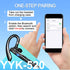 Bluetooth Headset for Cell Phones 500Hrs Standby Time with LED Charging Case 270 Degrees Rotatable Mic Hands Free Bluetooth 5.1 Version......